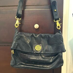 Tory Burch purse with black leather and gold features